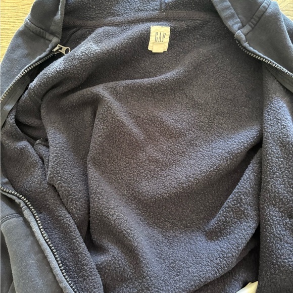 🍒4/$15 Boys Gap Navy Blue Zip-Up Hoodie - Picture 5 of 6